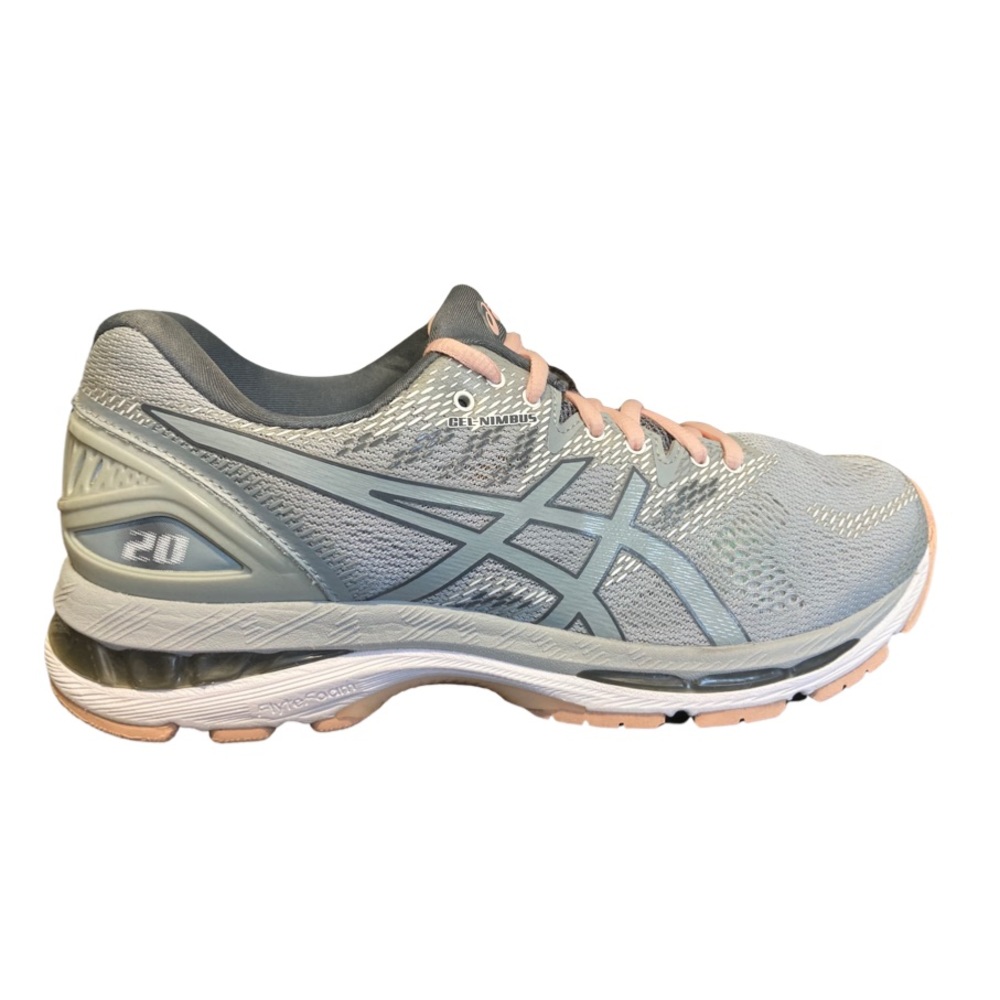 ASICS Gel Nimbus 20 Womens Size 9.5 Medium Width Pink Light Grey Running Shoes